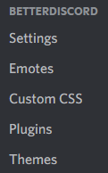 BetterDiscord Settings Tabs